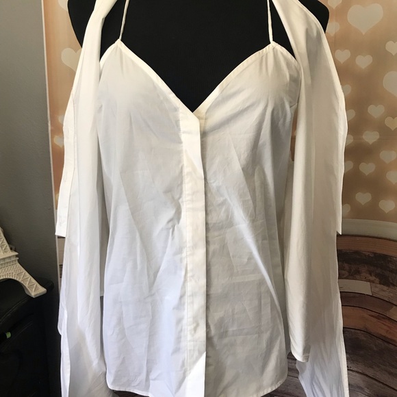 Derek Lam 10 Crosby Sleeveless Poplin Wrap Top - Picture 7 of 8